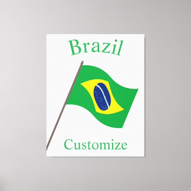 Brasilien Landsflagga Thunder_Cove Canvastryck (Framsida)