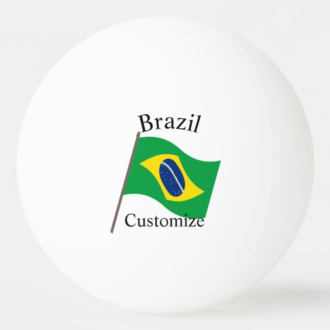 Brasilien Landsflagga Thunder_Cove Pingisboll (Framsidan)
