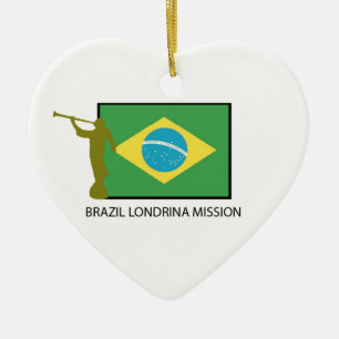 BRASILIEN LONDRINA BESKICKNING LDS JULGRANSPRYDNAD KERAMIK