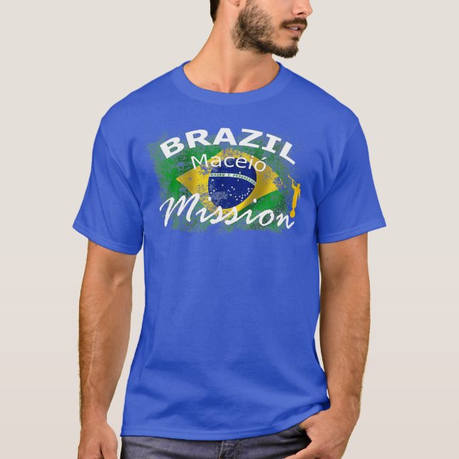 Brasilien Maceio Mormon LDS Uppdrag Missionär Gift T Shirt (Framsida)