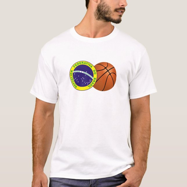 Brasilien medborgarebasketlag tee (Framsida)