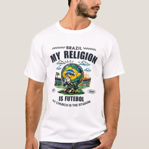 Brasilien: min religion är futebol t shirt