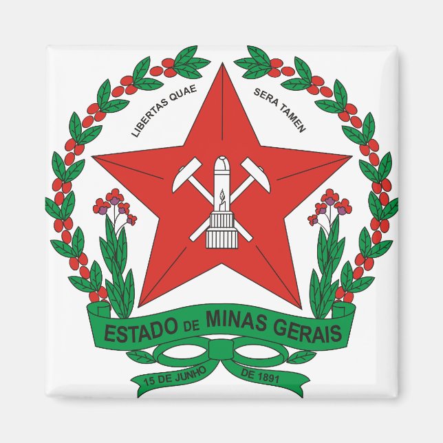 Brasilien Minas Gerais Jackar närmare Arm Magnet (Framsidan)