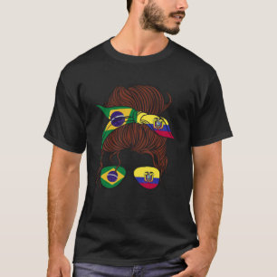 Brasilien och Ecuador Mix halv Ecuador i Brasilien T Shirt