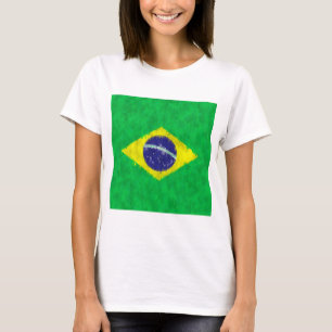 Brasilien Oljemålning Teckning T Shirt
