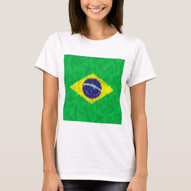 Brasilien Oljemålning Teckning T Shirt (Framsida)