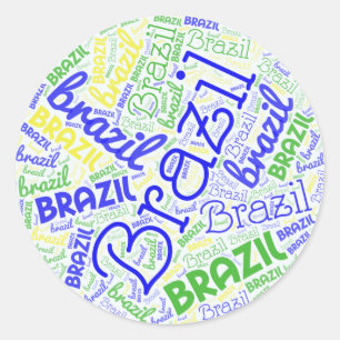 Brasilien Ord Cloud Runt Klistermärke
