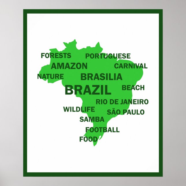 Brasilien Poster (Framsidan)