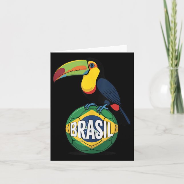 Brasilien Pride Flagga Brasil Toucan Soccer Ball F Kort (Framsida)
