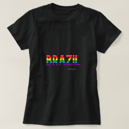 Brasilien Pride T Shirt | Rainbow Flagga W.