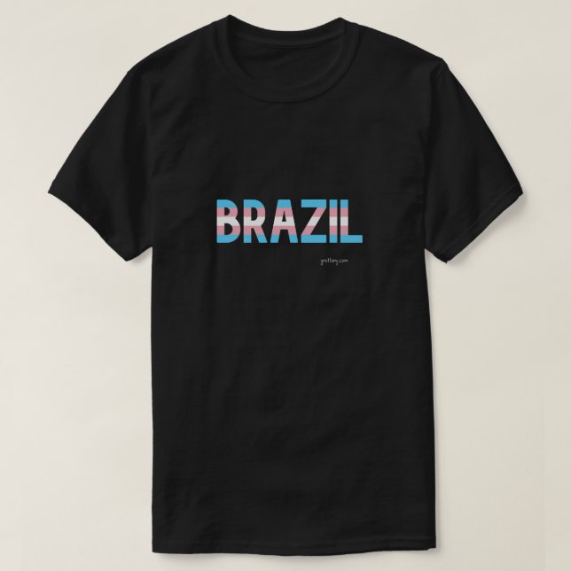Brasilien Pride Transgender Flagga T Shirt (Design framsida)
