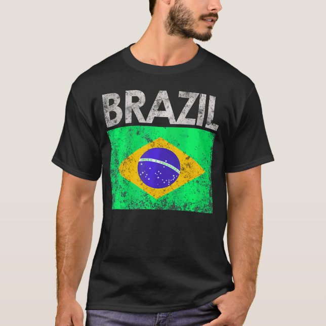 Brasilien-Pridet för brasilianska Flagga T Shirt (Framsida)