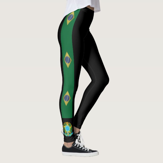Brasilien randflagga leggings (Höger)