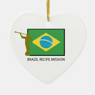 BRASILIEN RECIFE BESKICKNING LDS JULGRANSPRYDNAD KERAMIK