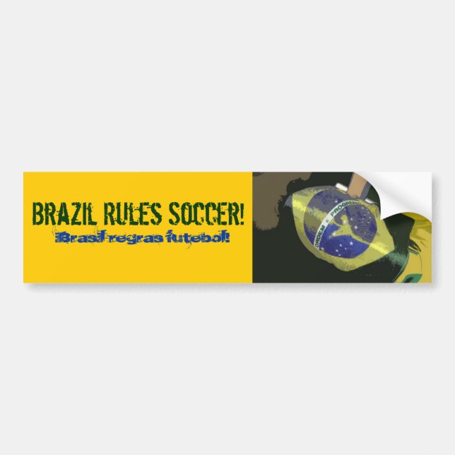 Brasilien reglerfotboll! bildekal (Framsidan)