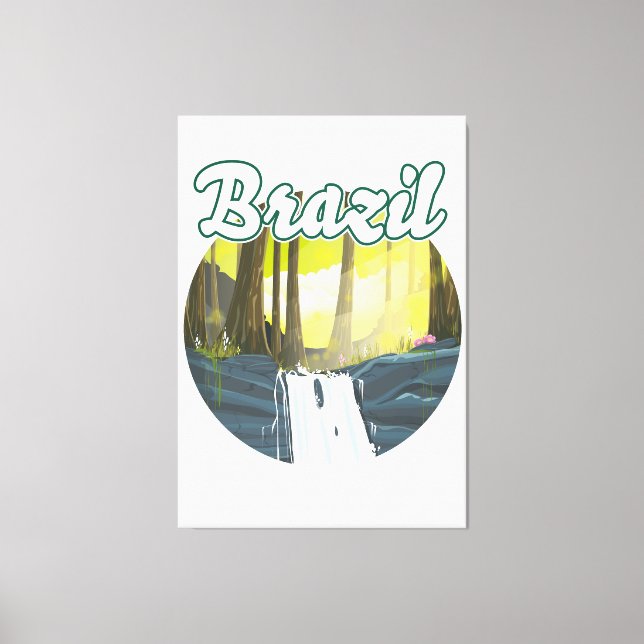 Brasilien regnskog logotyp canvastryck (Framsida)