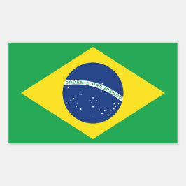 Brasilien Rektangulärt Klistermärke