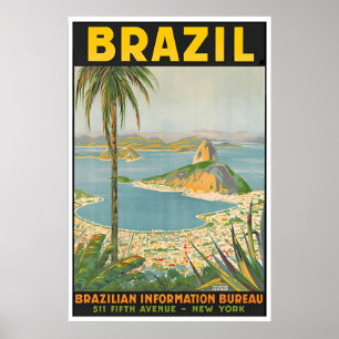 Brasilien Resa Poster Rio De Janeiro Konsttryck