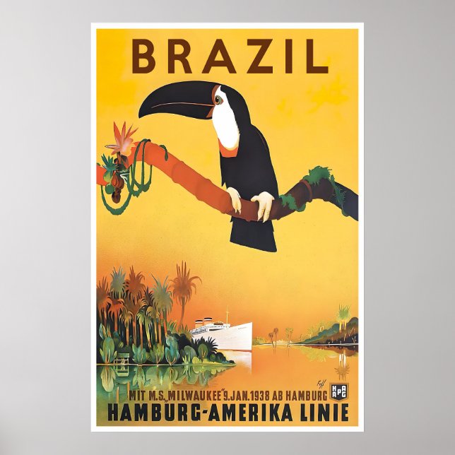 Brasilien Resa Poster Rio De Janeiro Tryck Kryssni (Framsidan)