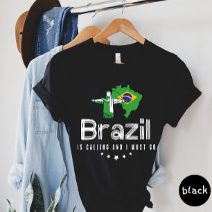 Brasilien ringer och jag måste gå till T-shirt