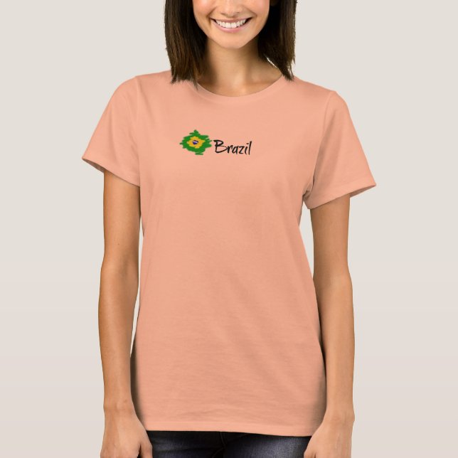 Brasilien Ringer T-Shirt (Framsida)