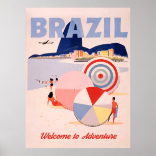 Brasilien, Rio Beach Poster