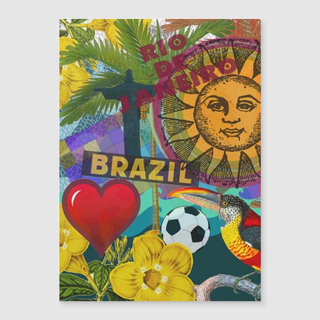 Brasilien Rio de Janiero Sol Travel Colorful Art (Framsida)