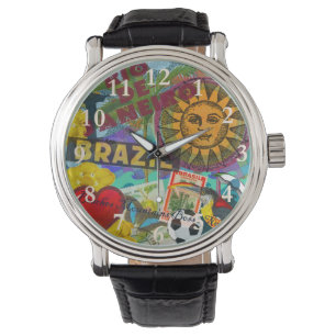 Brasilien Rio de Janiero Sol Travel Colorful Art Armbandsur