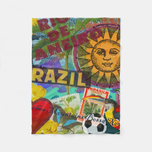 Brasilien Rio de Janiero Sol Travel Colorful Art Fleecefilt