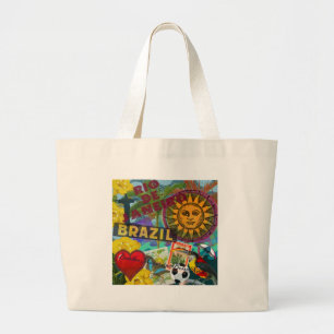 Brasilien Rio de Janiero Sol Travel Colorful Art Jumbo Tygkasse