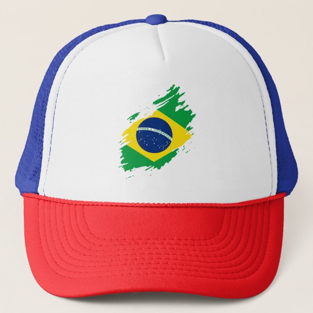 Brasilien Ripping Flagga National Pride Sportfanta Keps (Framsida)