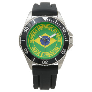 Brasilien Round Emblem Armbandsur