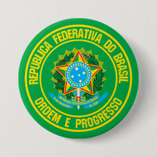 Brasilien Round Emblem Knapp