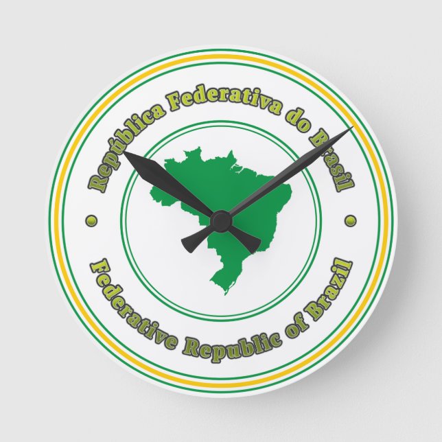 Brasilien Rund Klocka (Framsida)