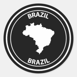 Brasilien Runt Klistermärke