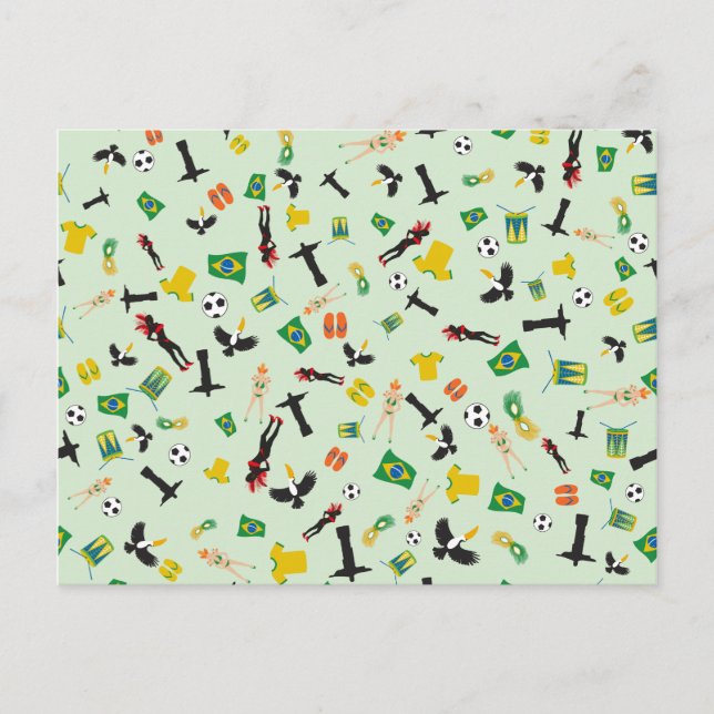 Brasilien-Samba party i Rio de Janeiro Inbjudan Vykort (Framsida)