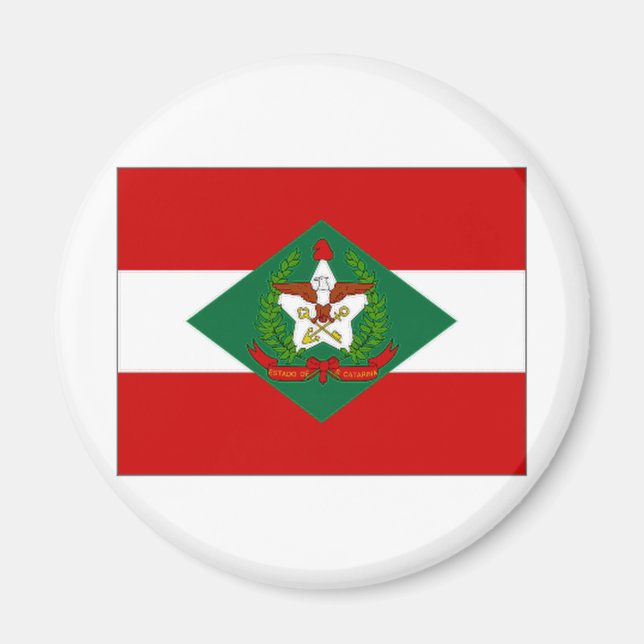 Brasilien Santa Catarina Flagga Magnet (Framsidan)