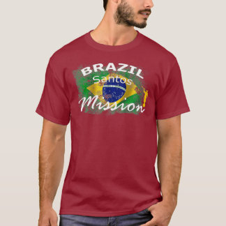 Brasilien Santos Mormon LDS Uppdrag Missionär Gift T Shirt