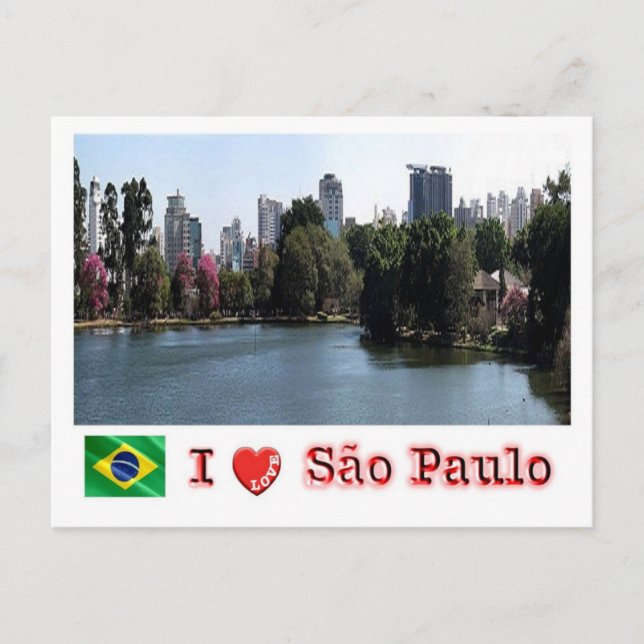 Brasilien - Sao Paulo - I Kärlek - Ibirapuera - Vykort (Framsida)