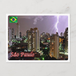 Brasilien - Sao Paulo - Storm - Vykort