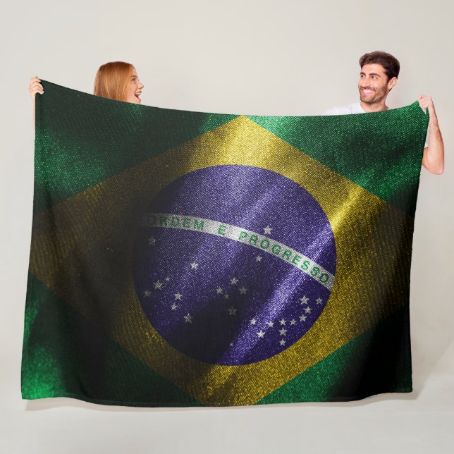 Brasilien silke flagga fleecefilt (På plats)