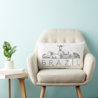 Brasilien Skyline Lumbar Pillow