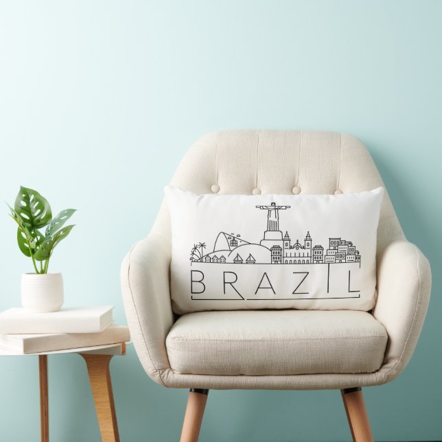 Brasilien Skyline Lumbar Pillow Lumbarkudde (Stol)