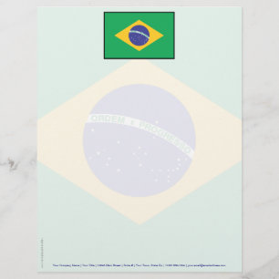 Brasilien slättflagga brevhuvud