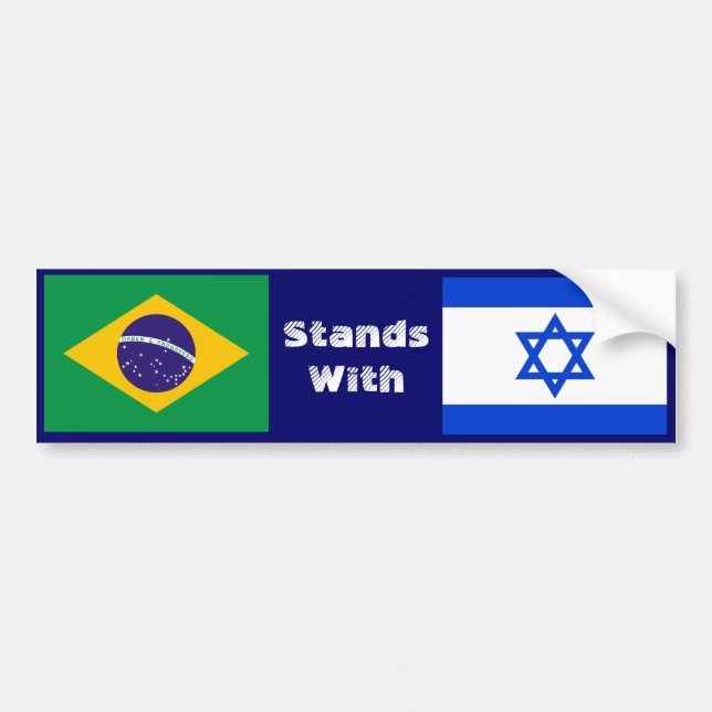 Brasilien stativ med Israel Bildekal (Framsidan)
