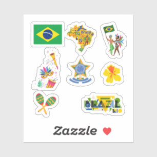 Brasilien Stickers Klistermärken