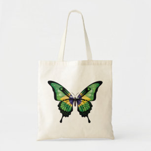 Brasilien Swallowtail Butterfly Flagga Sticker Tygkasse