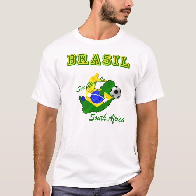 Brasilien Sydafrika kvalificerar Brasil T Tröja (Framsida)