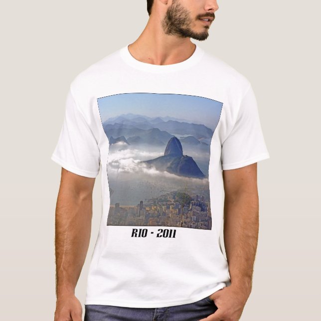 Brasilien t-skjorta tee shirt (Framsida)
