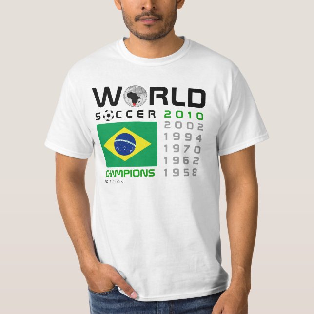 Brasilien T-tröja 2 för 5 tidvmmästare T Shirt (Framsida)